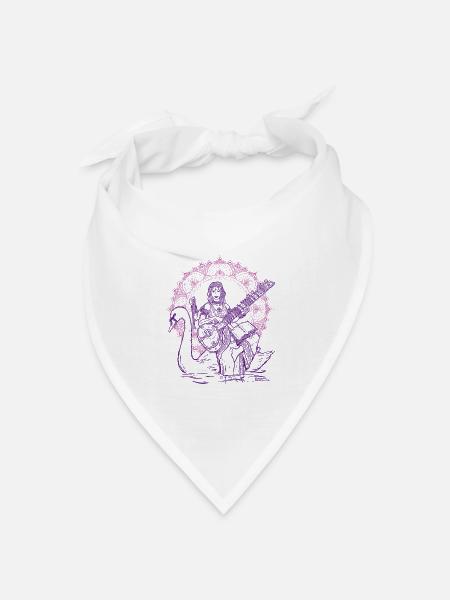 Saraswati - Bandana Dreieckstuch - Weiß
