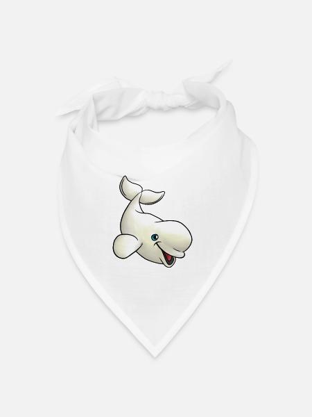 Kleiner Beluga - Bandana Dreieckstuch - Weiß