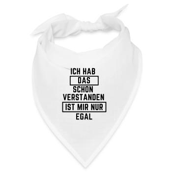 ich habdas schon verstanden - Bandana Dreieckstuch - Weiß - Vorne