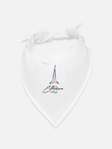Eiffelturm Paris - Bandana Dreieckstuch - Weiß