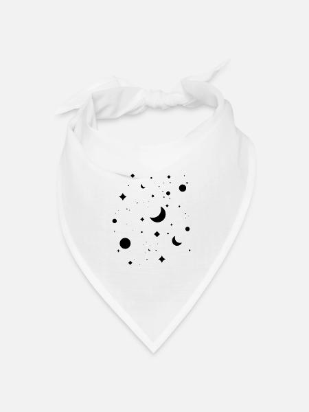 Sternenhimmel - Bandana Dreieckstuch - Weiß
