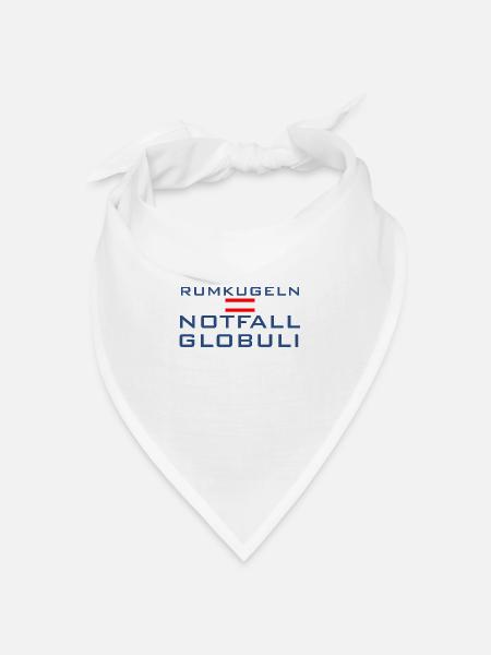 notfallglobuli dunkel - Bandana Dreieckstuch - Weiß
