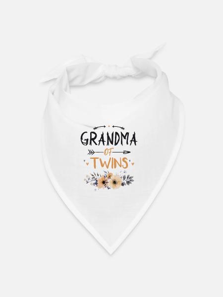 Oma der Zwillinge - Bandana Dreieckstuch - Weiß
