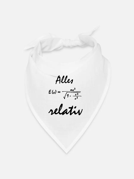 Alles relativ - Bandana Dreieckstuch - Weiß