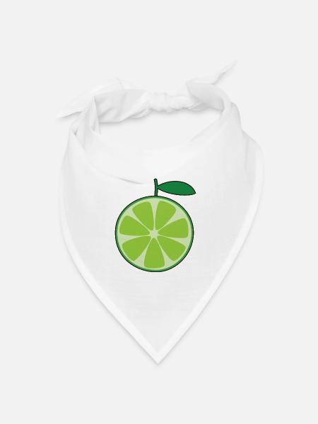 Limette - Bandana Dreieckstuch - Weiß