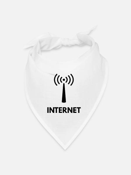 Internet - Bandana Dreieckstuch - Weiß