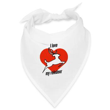 My reindeer - Bandana Dreieckstuch - Weiß - Vorne