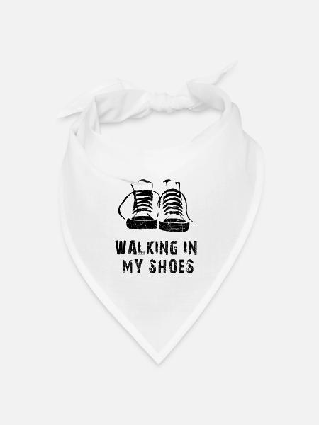Sneaker Walking in My Shoes - Bandana Dreieckstuch - Weiß