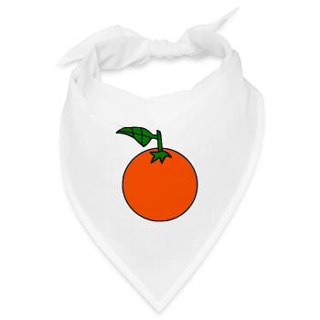 Orange - Bandana Dreieckstuch - Weiß - Vorne
