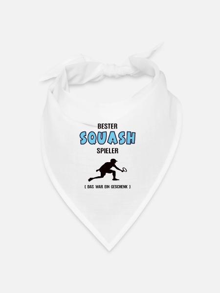 Squash Spieler Squashspieler Squashspiel Squashen - Bandana Dreieckstuch - Weiß