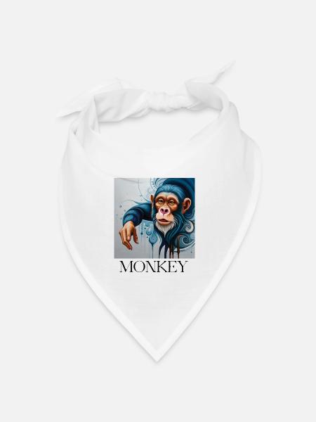 MONKEY - Bandana Dreieckstuch - Weiß