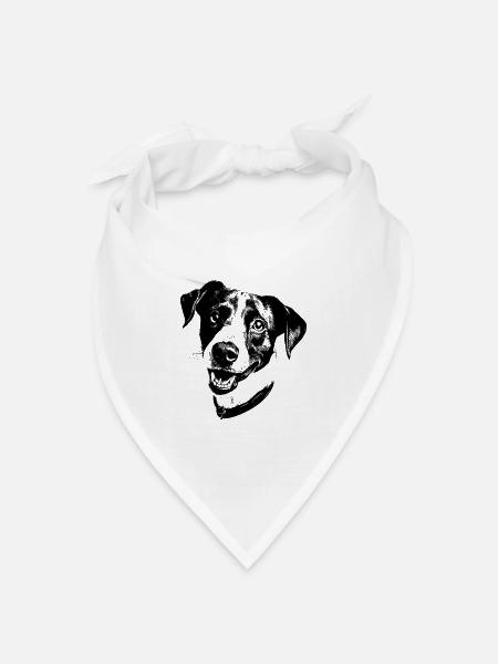 Jack Russel Terrier - Bandana Dreieckstuch - Weiß