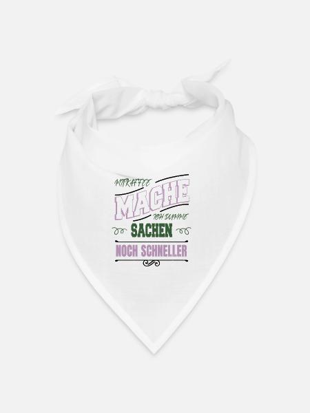 morgen kaffeesatz geburtstagsgeschenkidee - Bandana Dreieckstuch - Weiß