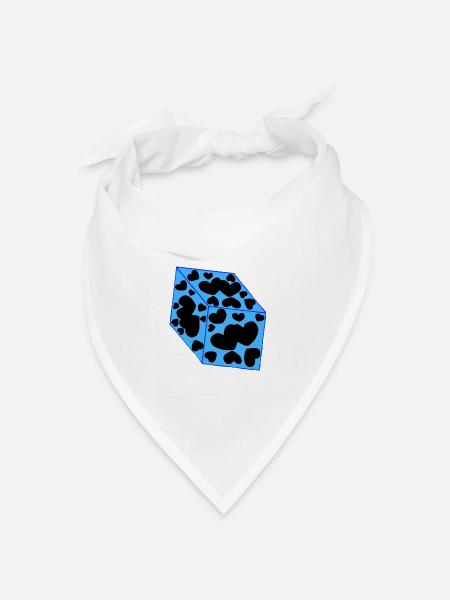 Würfel der Liebe v.Riana, sinnlich - Bandana Dreieckstuch - Weiß