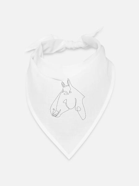 Pferdekopf Cantor - Bandana Dreieckstuch - Weiß