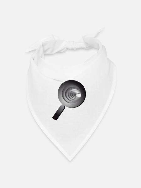 3D magnifying glass - Lupe - Bandana Dreieckstuch - Weiß