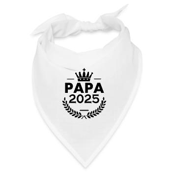 Papa 2025 - Bandana Dreieckstuch - Weiß - Vorne