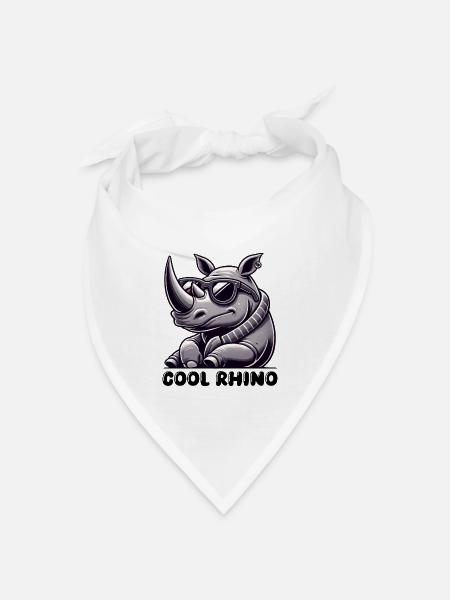 nashorn cool sonnenbrille - Bandana Dreieckstuch - Weiß