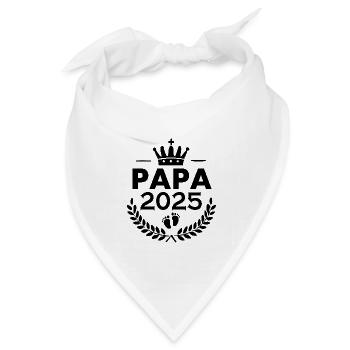 Papa 2025 - Bandana Dreieckstuch - Weiß - Vorne
