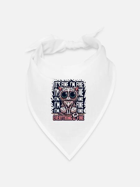 Good kitty's Bad Day - Bandana Dreieckstuch - Weiß