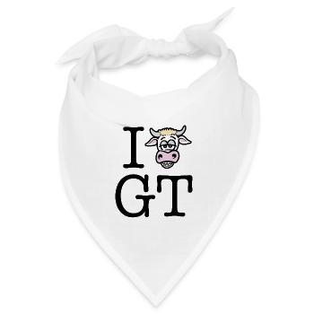 Ich liebe Gütersloh, Vox-Rindvieh-Style - Bandana Dreieckstuch - Weiß - Vorne