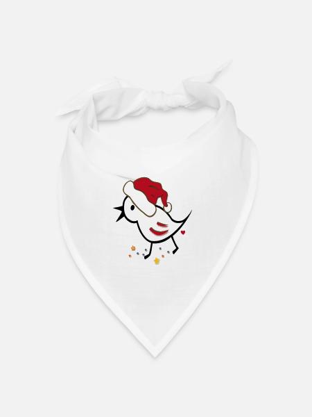 Weihnachten - Bandana Dreieckstuch - Weiß