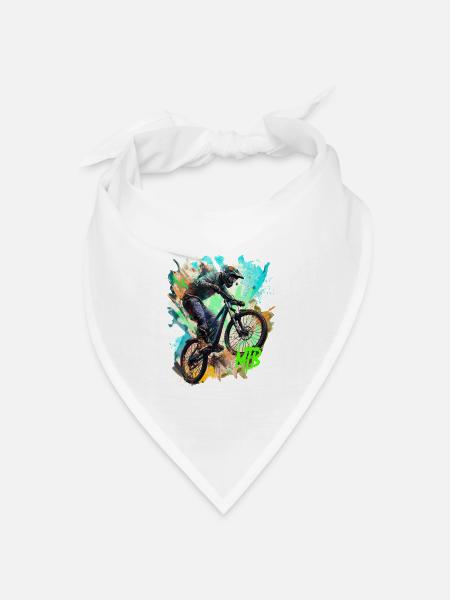 MTB-Fahrrad - Bandana Dreieckstuch - Weiß