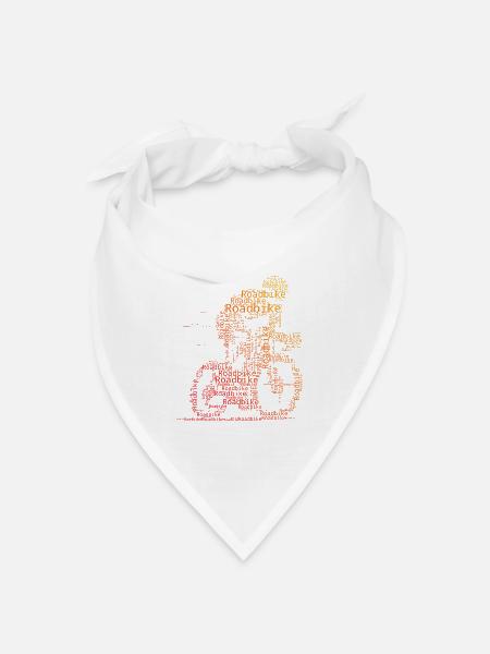 Tolles Rennrad Geschenk für Rennrad - Bandana Dreieckstuch - Weiß