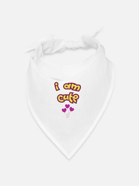 ICH BIN SÜSS - Bandana Dreieckstuch - Weiß