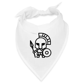 Spartanisch - Bandana Dreieckstuch - Weiß - Vorne