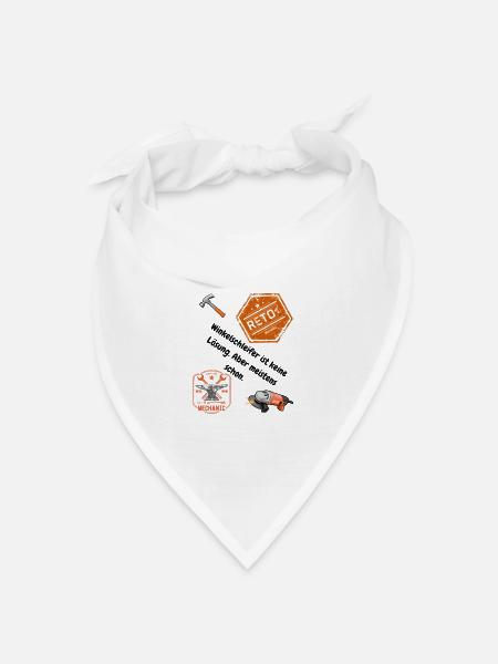 Schlosser Shirt: Passt nicht? Wird passend gemacht - Bandana Dreieckstuch - Weiß