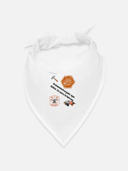 Schlosser Shirt: Passt nicht? Wird passend gemacht - Bandana Dreieckstuch - Weiß
