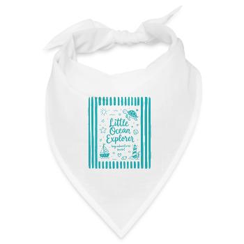 Schildkröte Little Ocean Explorer - Bandana Dreieckstuch - Weiß - Vorne