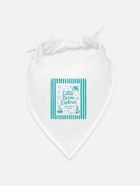 Schildkröte Little Ocean Explorer - Bandana Dreieckstuch - Weiß