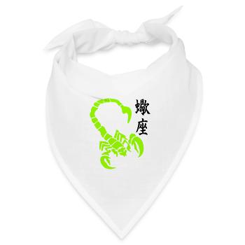 skorpion_kanji_02 - Bandana Dreieckstuch - Weiß - Vorne