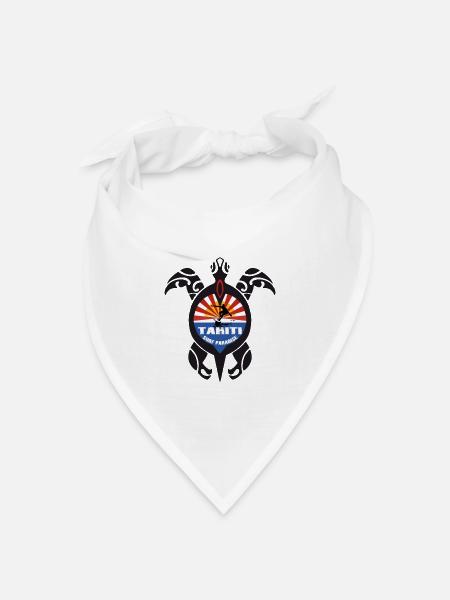tahiti turtle - Bandana Dreieckstuch - Weiß