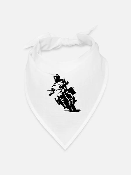 ReiseEnduroGS einfarbig - Bandana Dreieckstuch - Weiß