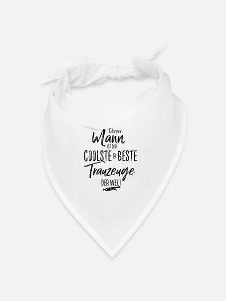 trauzeuge der Beste (s) - Bandana Dreieckstuch - Weiß