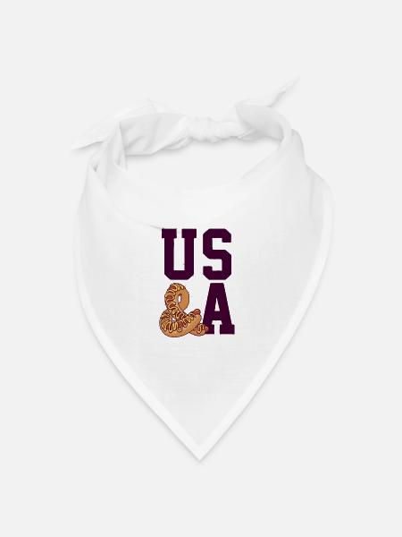 US & A - Bandana Dreieckstuch - Weiß