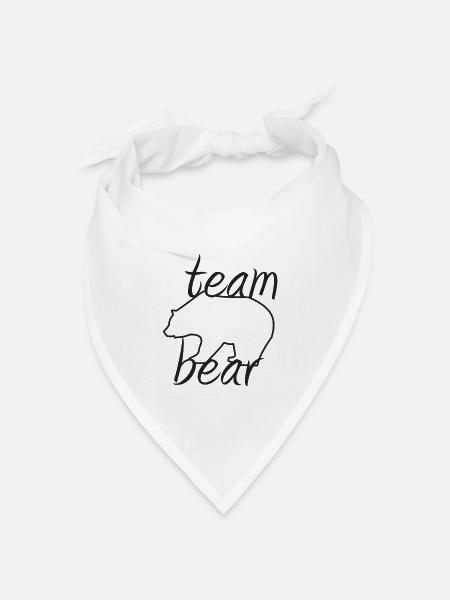 Team Bär (Team Bear) - Bandana Dreieckstuch - Weiß