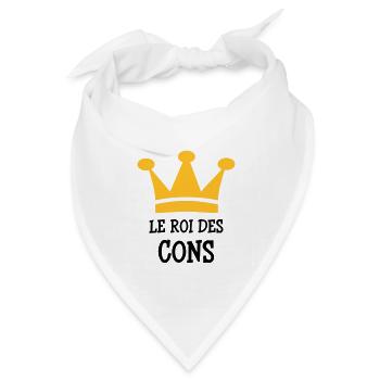 Der König von Cons - Bandana Dreieckstuch - Weiß - Vorne
