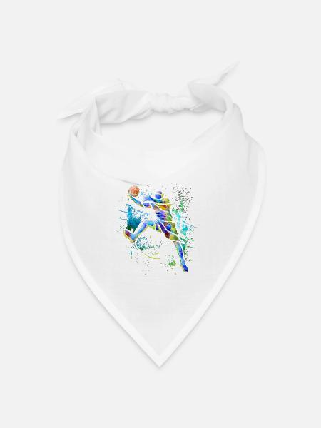 Basketballer - Basketball - BBall - Basket Ball - Bandana Dreieckstuch - Weiß