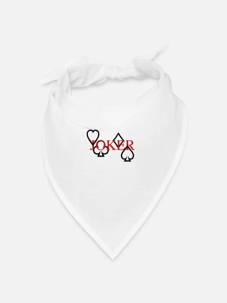 Joker RED - Bandana Dreieckstuch - Weiß
