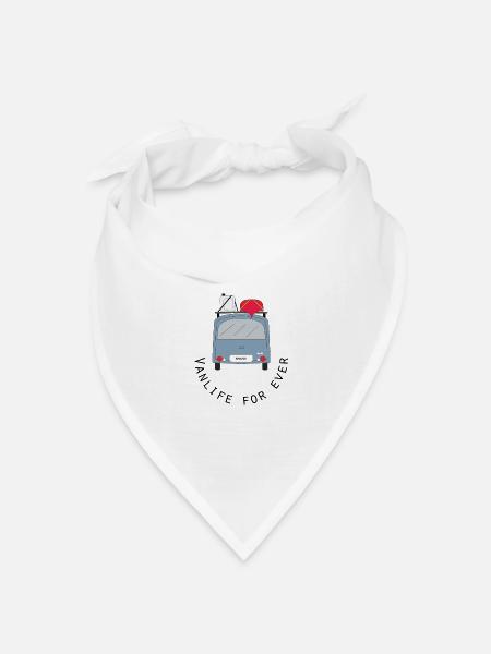 Van Leben für immer - Bandana Dreieckstuch - Weiß