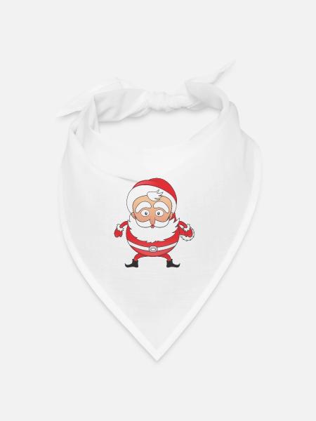 Weihnachtsmann - Bandana Dreieckstuch - Weiß