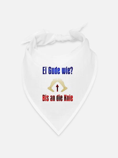 Ei Gude wie - Bandana Dreieckstuch - Weiß