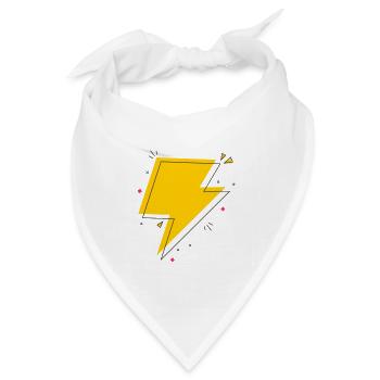 Dynamic Ray in Gelb und Schwarz - Bandana Dreieckstuch - Weiß - Vorne