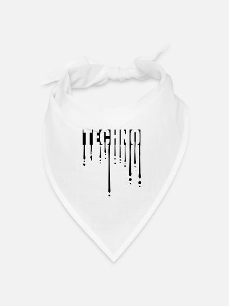 Tropfen Logo Techno - Bandana Dreieckstuch - Weiß