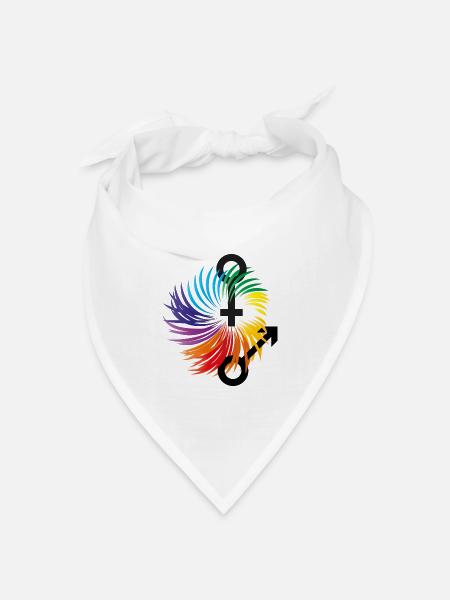 gender rols - Bandana Dreieckstuch - Weiß