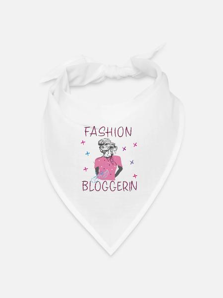 Girl,Bloggerin, Mode - Bandana Dreieckstuch - Weiß